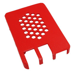 Raspberry Pi 4 Model B case cover with Honeycomb as a logo
 Color-Red