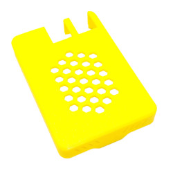 Raspberry Pi 4 Model B Gehäusedeckel mit Bienenwabe als Logo
 Farbe-Gelb
