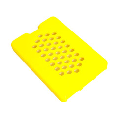 Raspberry Pi 4 Model B case bottom with Honeycomb as a logo
 Color-Yellow