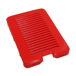 Raspberry Pi 4 Model B case bottom with radiator as a logo
 Color-Red