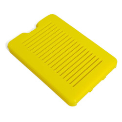 Raspberry Pi 4 Model B case bottom with radiator as a logo
 Color-Yellow