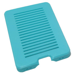 Raspberry Pi 4 Model B case bottom with radiator as a logo
 Color-Blue