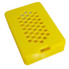 Raspberry Pi 4 Model B full case with honeycomb as a logo yellow