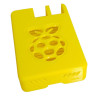 Raspberry Pi 4 Model B full case with raspberry as a logo yellow