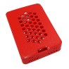 Raspberry Pi 4 Model B full case with honeycomb as a logo red