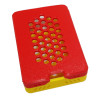 Raspberry Pi 4 Model B full case with honeycomb as a logo yellow/red